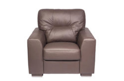 HOME Aston Leather and Leather Effect Chair - Chocolate